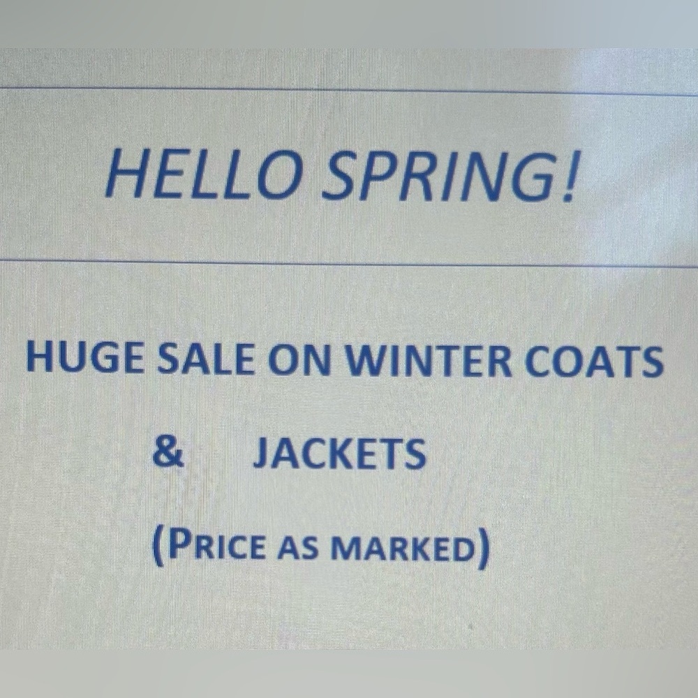 Sale on jackets and coats